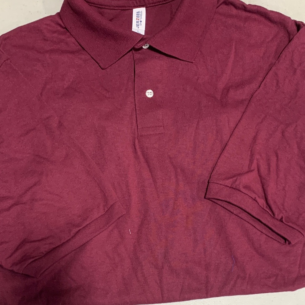 Jerzees Burgundy Polo Shirt
